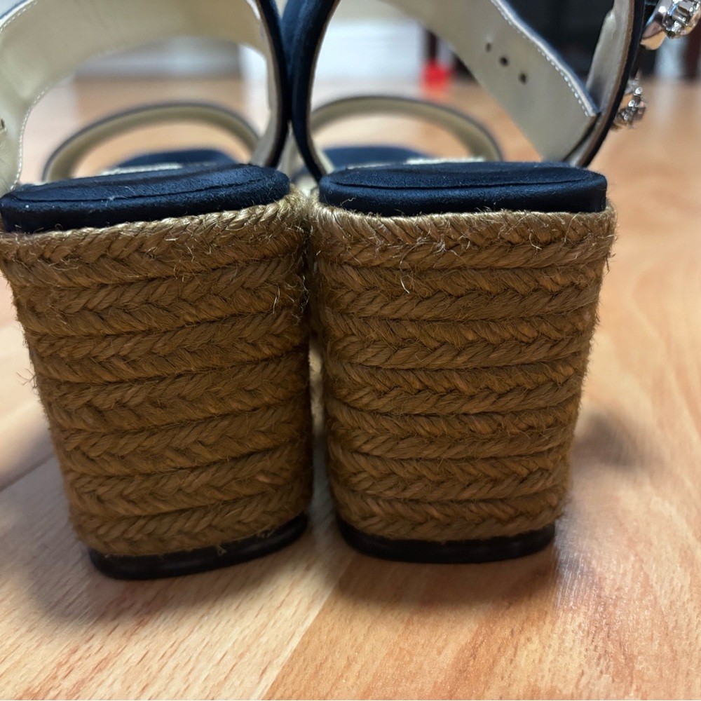 Jimmy Choo Black Wedge Sandals - Picture 8 of 11
